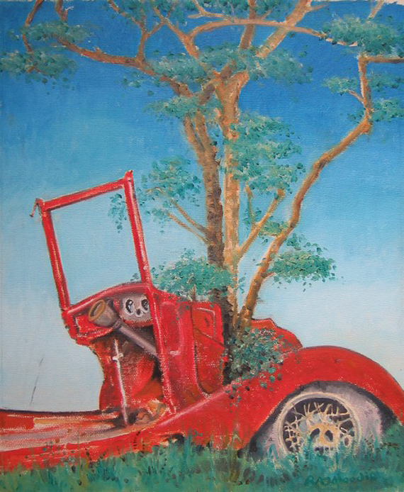 Nature Conquers Machine. Oil